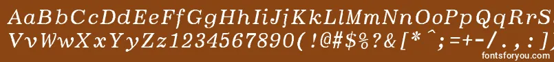 Шрифт BoldfaceitalicSemiboldItalic – белые шрифты на коричневом фоне