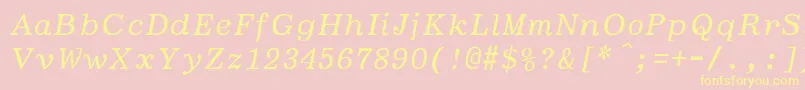 BoldfaceitalicSemiboldItalic Font – Yellow Fonts on Pink Background