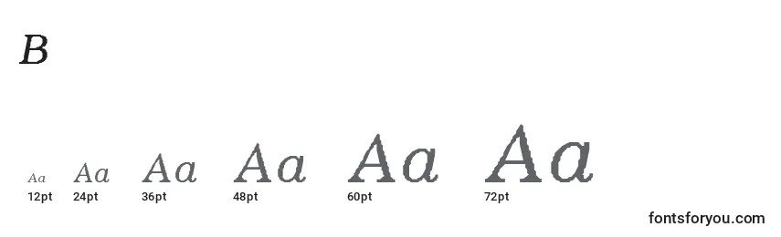 Größen der Schriftart BoldfaceitalicSemiboldItalic