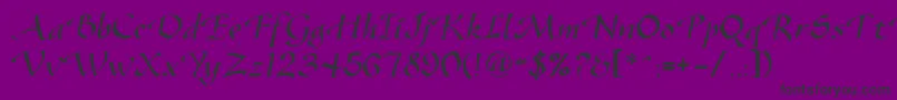 Vodevile Font – Black Fonts on Purple Background