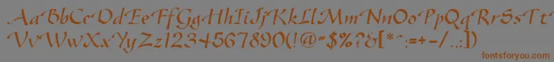 Vodevile Font – Brown Fonts on Gray Background