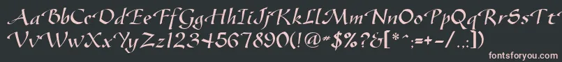 Vodevile Font – Pink Fonts on Black Background