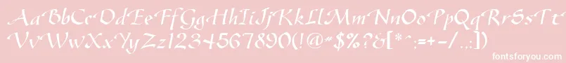 Vodevile Font – White Fonts on Pink Background