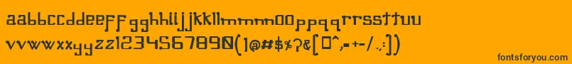OmellonsBold-fontti – mustat fontit oranssilla taustalla