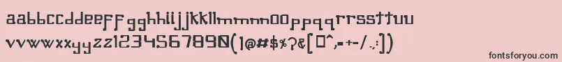 Шрифт OmellonsBold – чёрные шрифты на розовом фоне