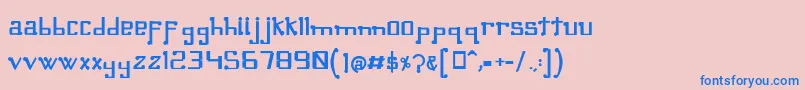 フォントOmellonsBold – ピンクの背景に青い文字