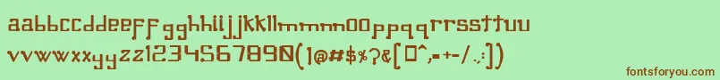 OmellonsBold Font – Brown Fonts on Green Background