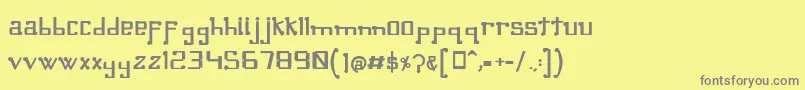 フォントOmellonsBold – 黄色の背景に灰色の文字