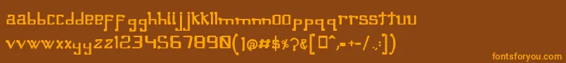 OmellonsBold Font – Orange Fonts on Brown Background