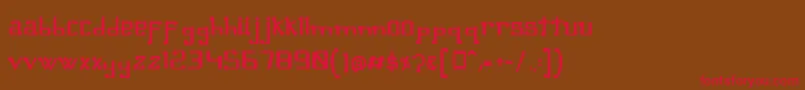 OmellonsBold Font – Red Fonts on Brown Background