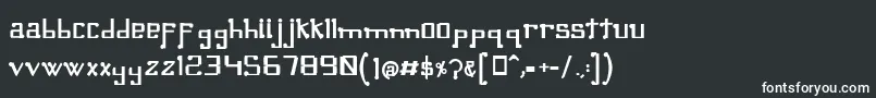 OmellonsBold-fontti – valkoiset fontit mustalla taustalla