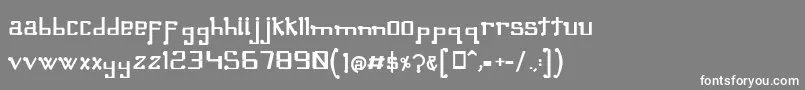 OmellonsBold-fontti – valkoiset fontit harmaalla taustalla