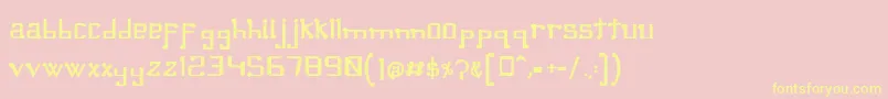 Шрифт OmellonsBold – жёлтые шрифты на розовом фоне