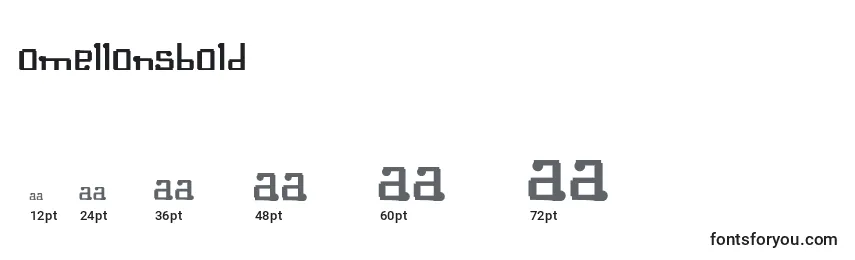 OmellonsBold Font Sizes