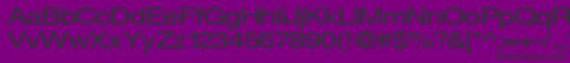 フォントSvenings – 紫の背景に黒い文字