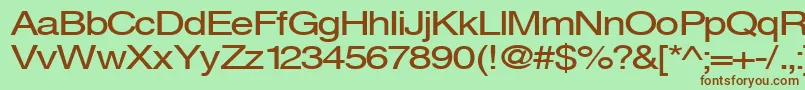 Svenings-fontti – ruskeat fontit vihreällä taustalla