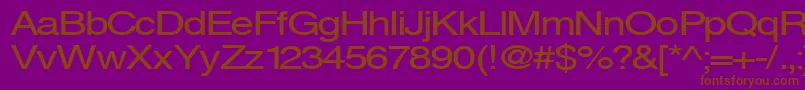 Svenings-fontti – ruskeat fontit violetilla taustalla