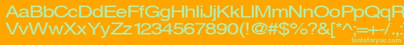 Svenings Font – Green Fonts on Orange Background