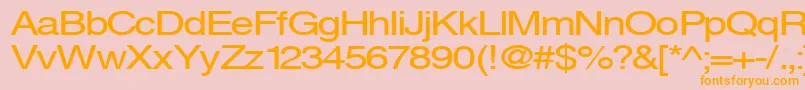 Svenings Font – Orange Fonts on Pink Background