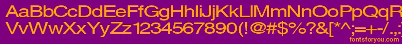 Svenings Font – Orange Fonts on Purple Background