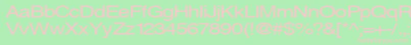 フォントSvenings – 緑の背景にピンクのフォント