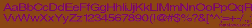 Svenings Font – Purple Fonts on Brown Background
