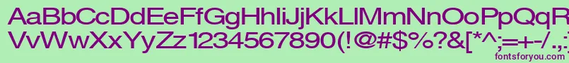 Svenings Font – Purple Fonts on Green Background