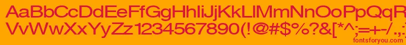 Svenings Font – Red Fonts on Orange Background