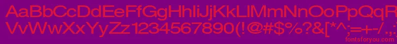 Svenings Font – Red Fonts on Purple Background