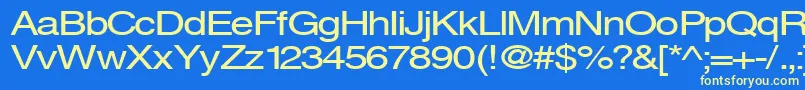 Svenings Font – Yellow Fonts on Blue Background