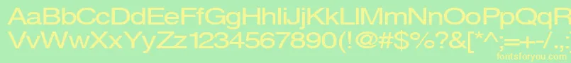 Svenings Font – Yellow Fonts on Green Background