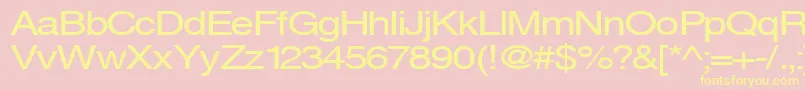 Svenings Font – Yellow Fonts on Pink Background