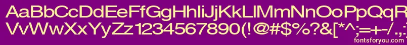 Svenings Font – Yellow Fonts on Purple Background