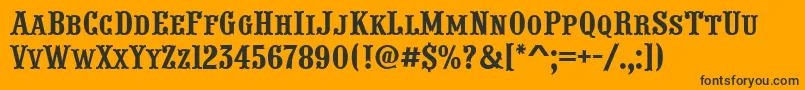 PresentumcpsnrRegular Font – Black Fonts on Orange Background