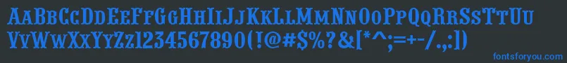 PresentumcpsnrRegular Font – Blue Fonts on Black Background