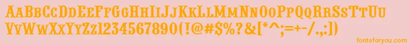 PresentumcpsnrRegular Font – Orange Fonts on Pink Background