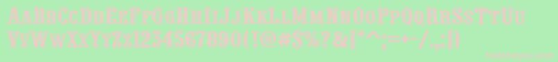 PresentumcpsnrRegular Font – Pink Fonts on Green Background