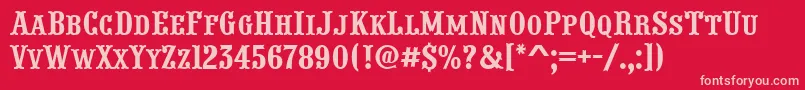 PresentumcpsnrRegular Font – Pink Fonts on Red Background