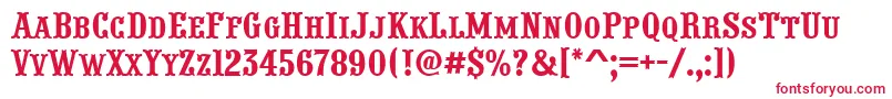 PresentumcpsnrRegular Font – Red Fonts on White Background