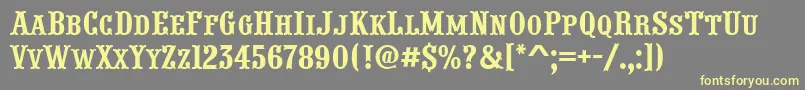 PresentumcpsnrRegular Font – Yellow Fonts on Gray Background