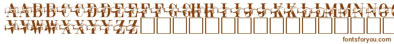 Шрифт PaquitoRegular – коричневые шрифты на белом фоне