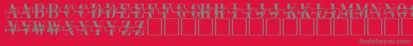 Шрифт PaquitoRegular – серые шрифты на красном фоне