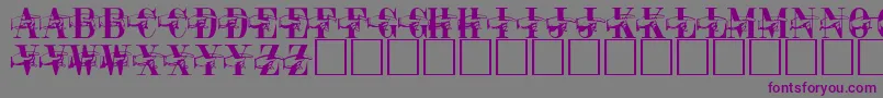 PaquitoRegular-Schriftart – Violette Schriften auf grauem Hintergrund