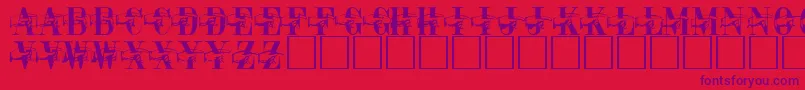 PaquitoRegular Font – Purple Fonts on Red Background