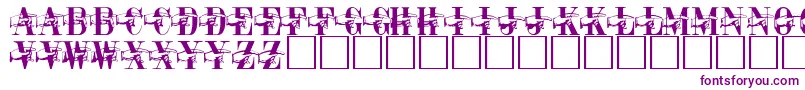 PaquitoRegular-Schriftart – Violette Schriften auf weißem Hintergrund