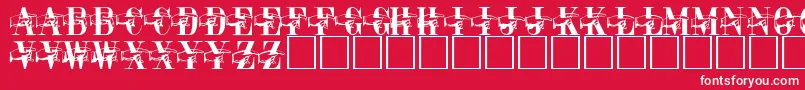 PaquitoRegular Font – White Fonts on Red Background