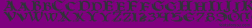 WarsOfAsgardExpanded Font – Black Fonts on Purple Background