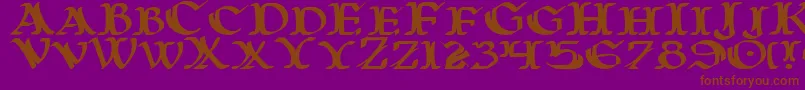 WarsOfAsgardExpanded Font – Brown Fonts on Purple Background