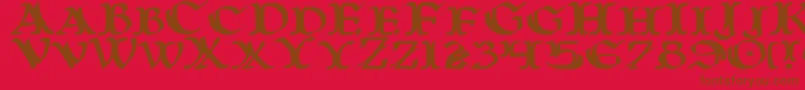 WarsOfAsgardExpanded Font – Brown Fonts on Red Background