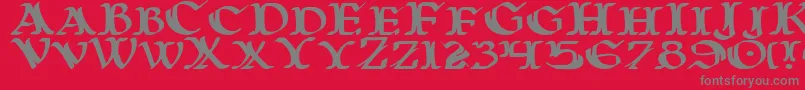 WarsOfAsgardExpanded Font – Gray Fonts on Red Background